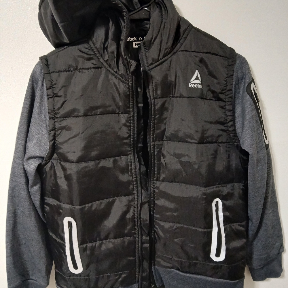Reebok Black and Gray Kids Jacket